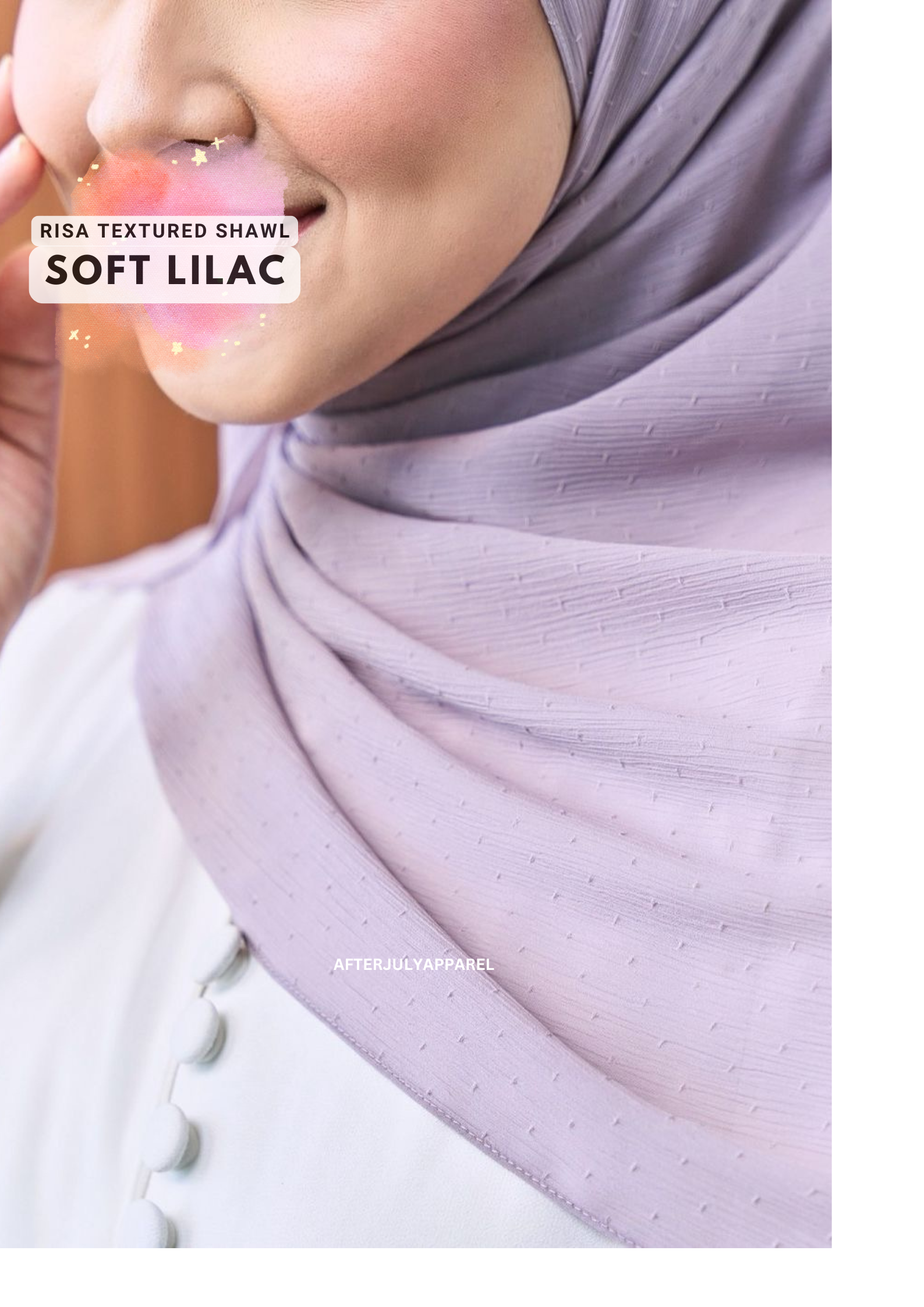 Risa Textured Shawl: Soft Lilac