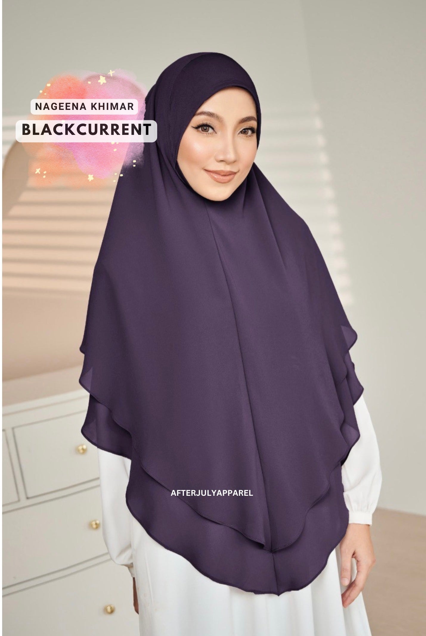 Nageena khimar Blackcurrent