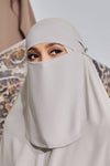 Amina Niqab Light Grey