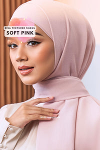 Risa Textured Shawl: Soft Pink