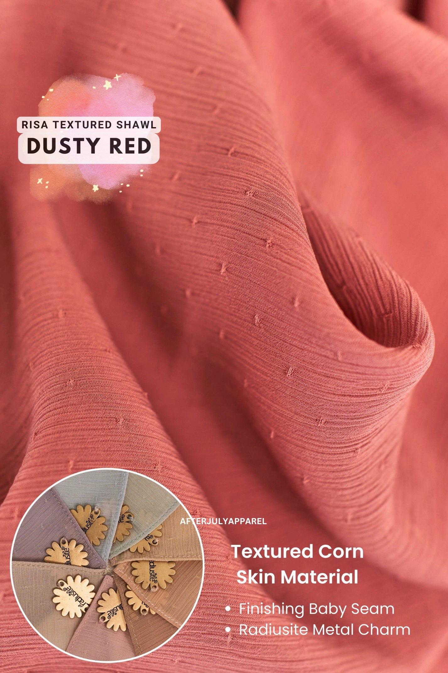 Risa Textured Shawl: Light Blue