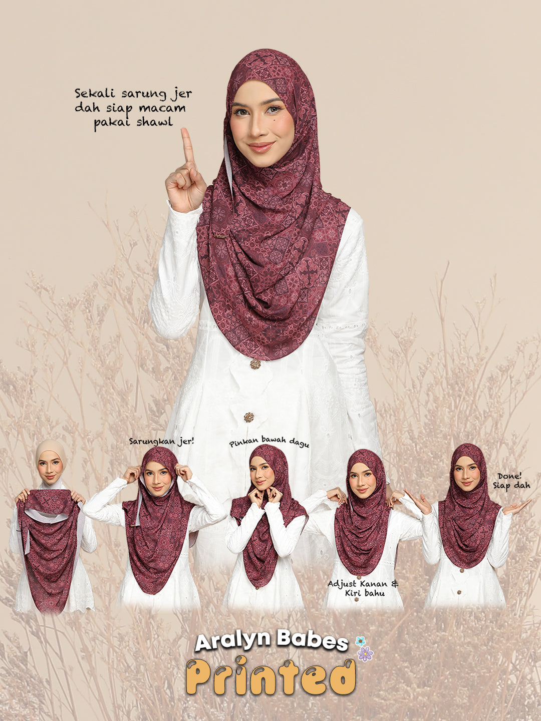 Aralyn babes printed: Baby Blue