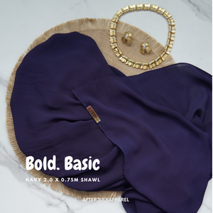 Bold & Basic Shawl: Navy