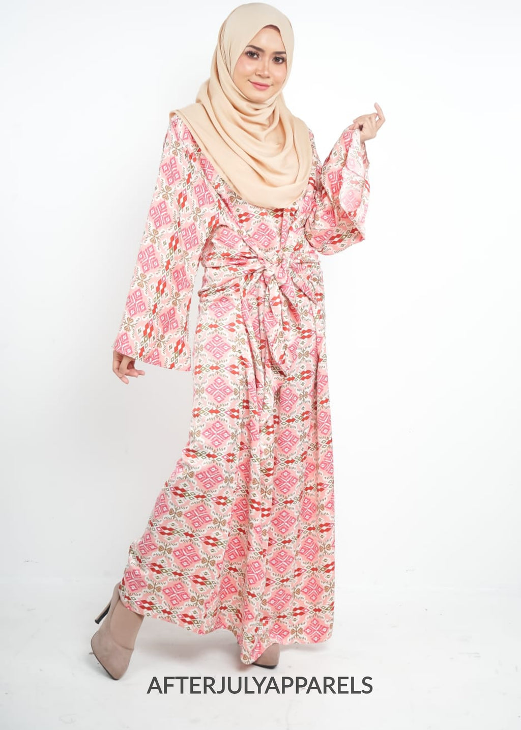 Kaftan Dress: Pink