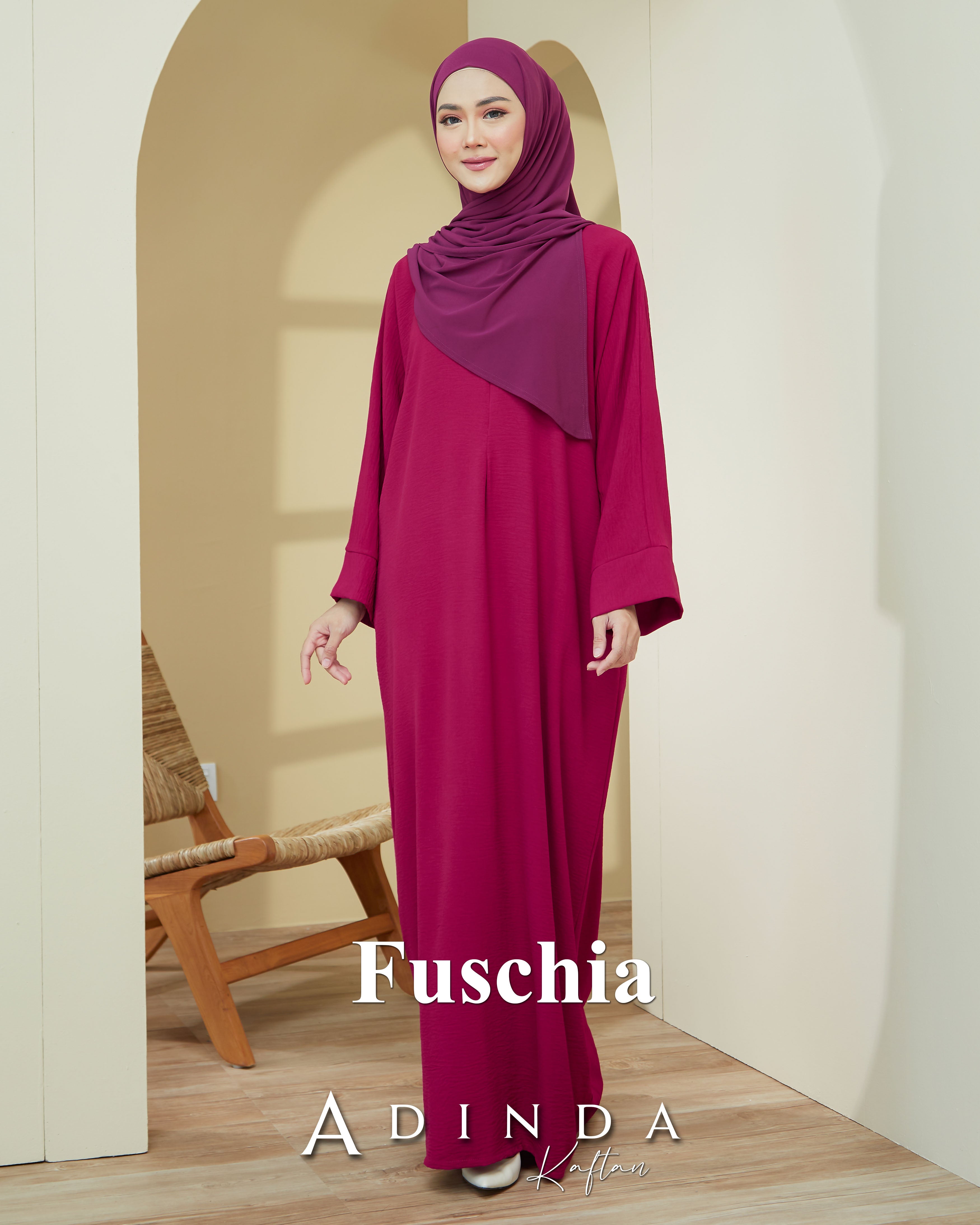 Adinda Kaftan Fuschia