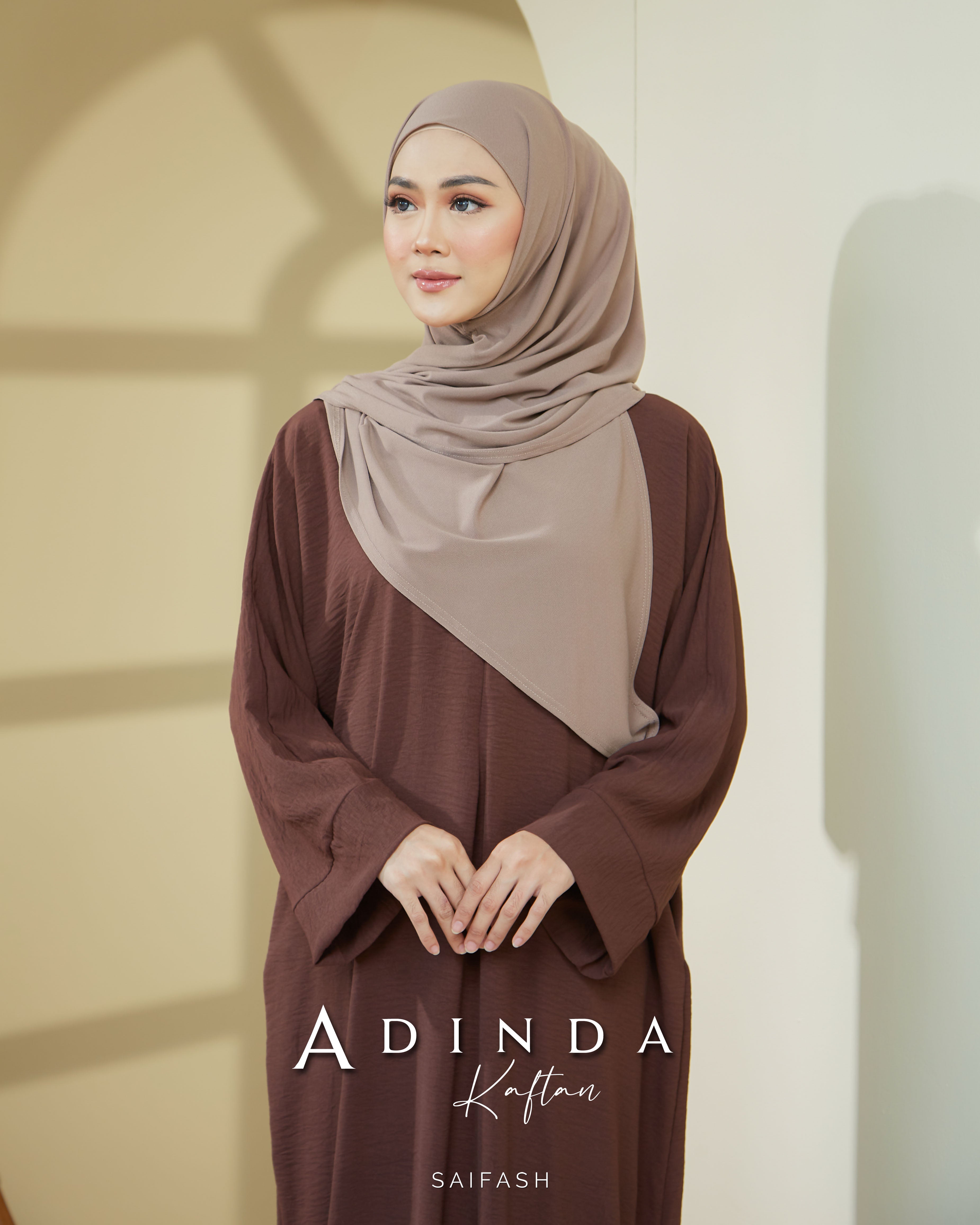 Adinda Kaftan Dark Brown