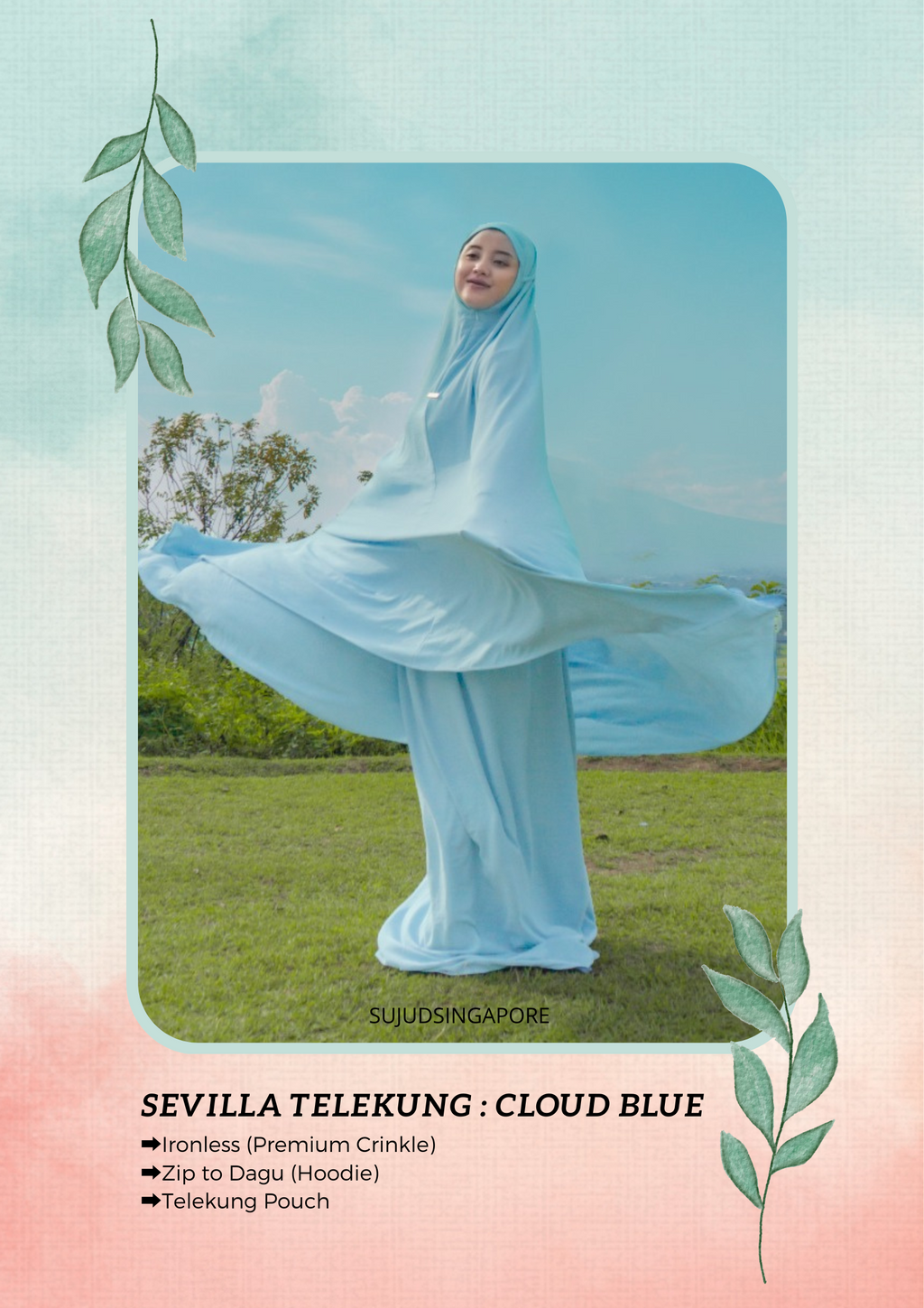 Telekung Sevilla: Cloud Blue