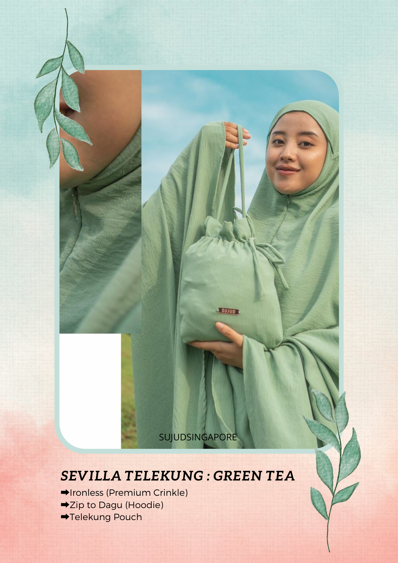 Telekung Sevilla: Green Tea